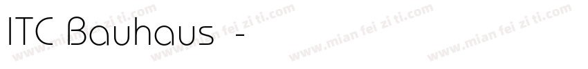 ITC Bauhaus字体字体转换